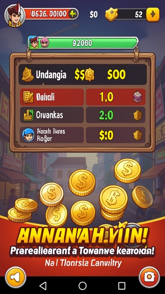 Tampilan antarmuka 66MENANG yang menarik.