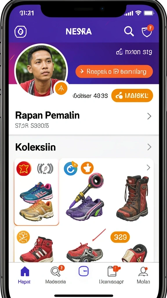 Tampilan permainan yang menarik dan mudah dipahami.