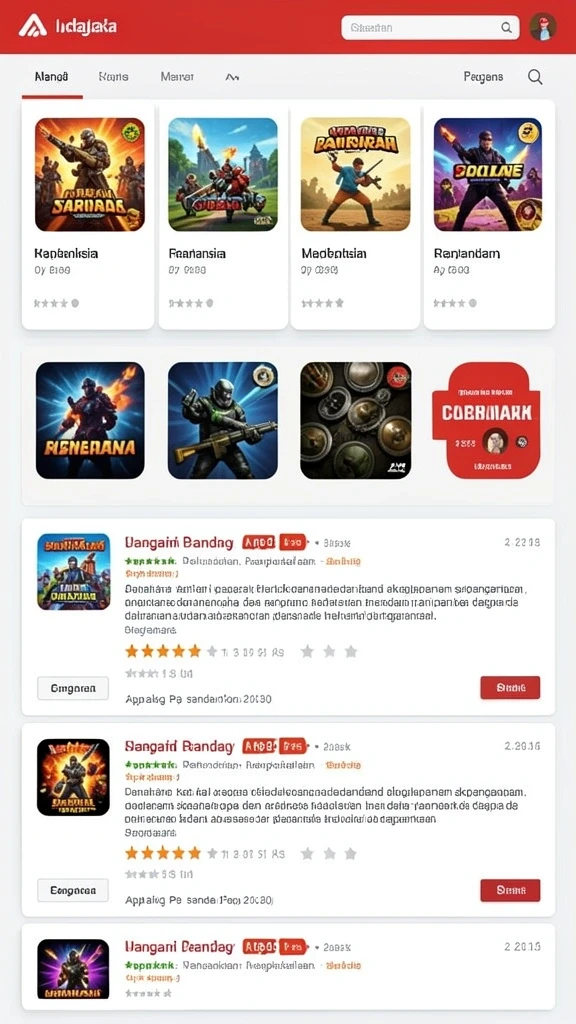 Tampilan awal permainan ACEPARTY yang menarik.