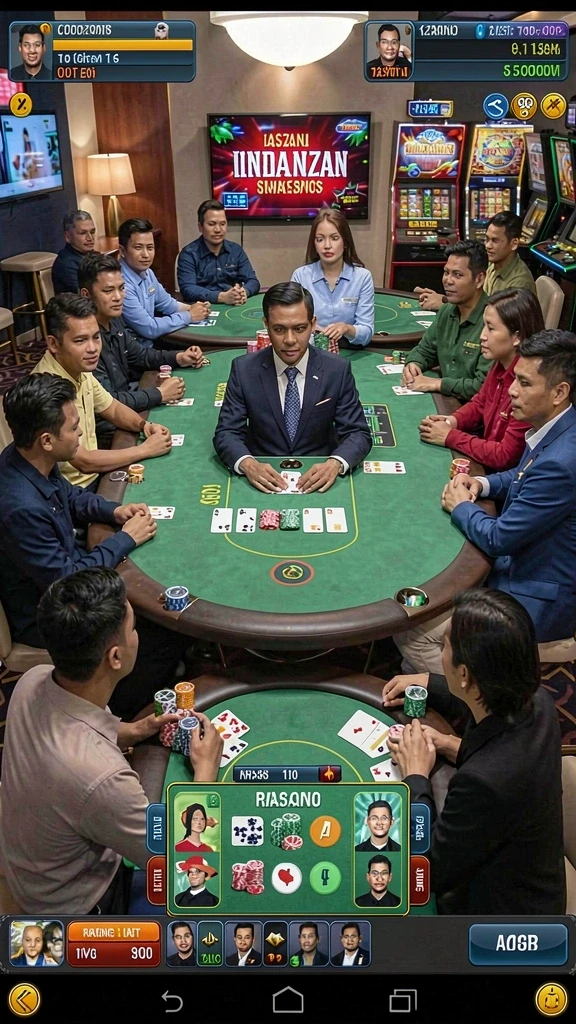 Fitur taruhan langsung dengan dealer yang realistis.