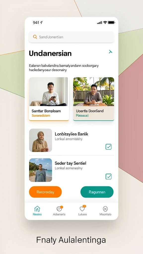 Tampilan utama aplikasi NGASO77 yang menarik.
