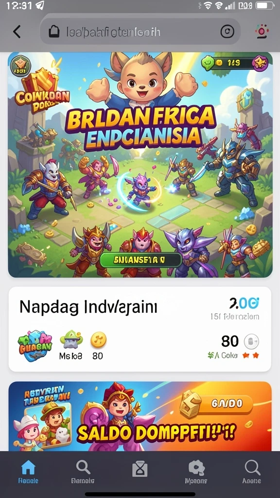 Tampilan antarmuka permainan yang menarik dan intuitif.