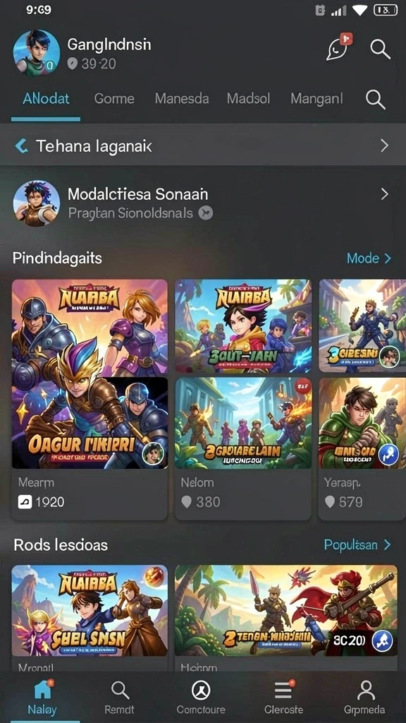 Tampilan awal yang menarik dan penuh warna.