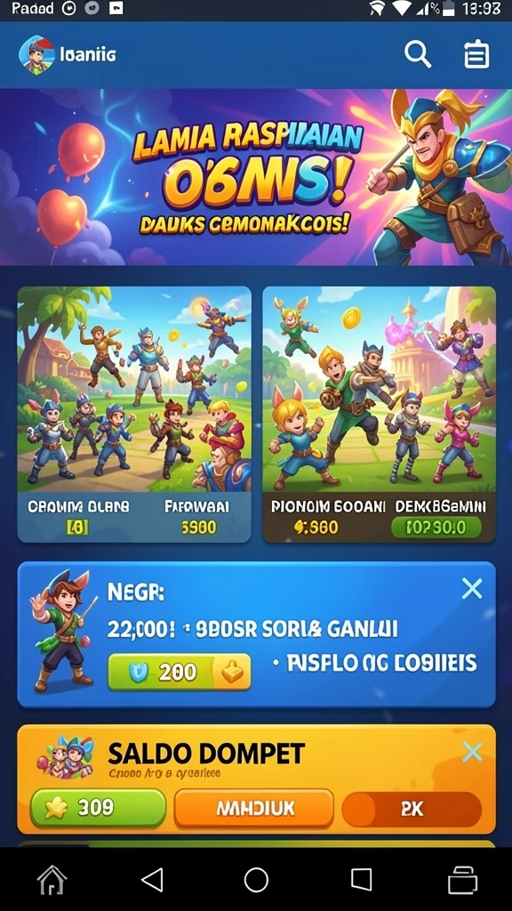 Beragam tema slot untuk dipilih.